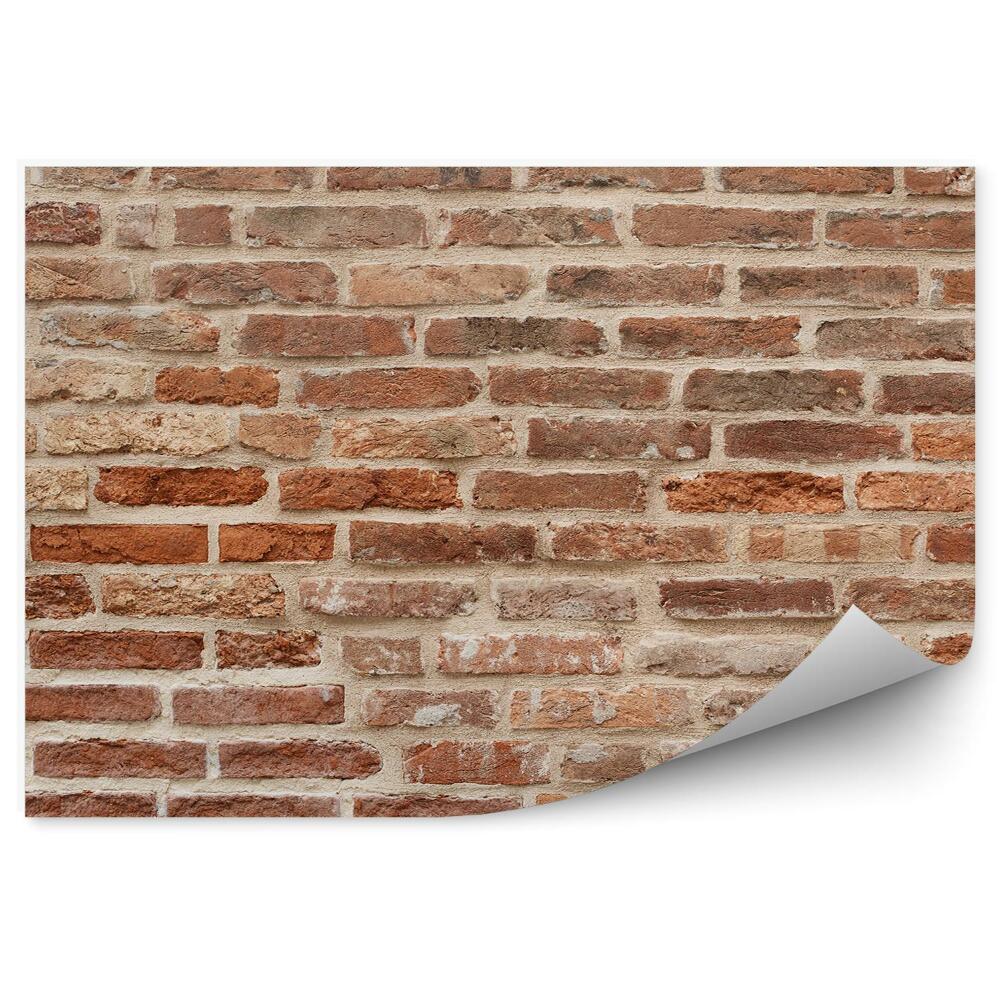 Fototapeta Stará červená tehlová stena