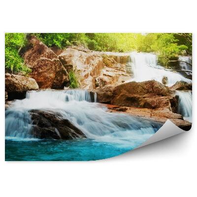 Fototapeta na stenu Vodopád skaly voda vegetácia