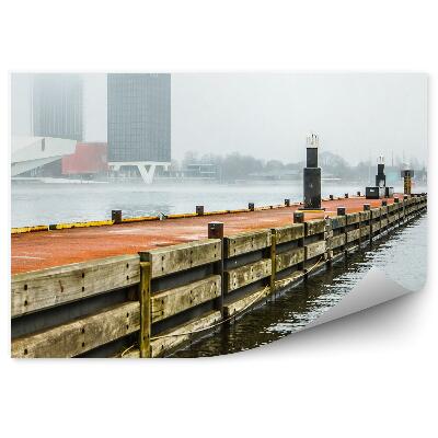 Fototapeta na stenu Pomol mestna arhitektura megla