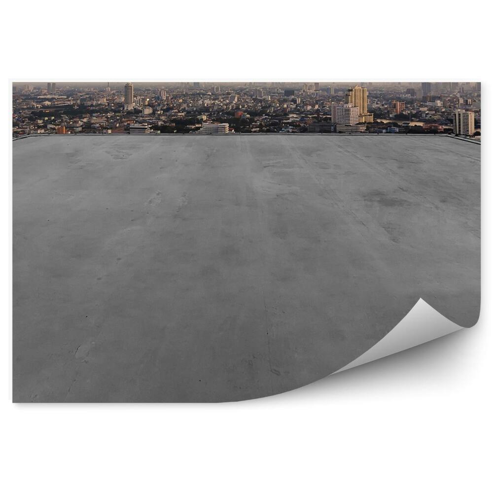Fototapeta Pohľad Na Mesto Mrakodrapy Terasa Na Budove