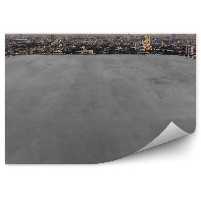 Fototapeta Pohľad Na Mesto Mrakodrapy Terasa Na Budove