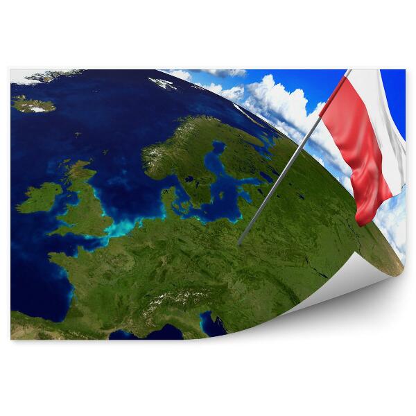 Fototapeta Poľsko v Európe vlajka