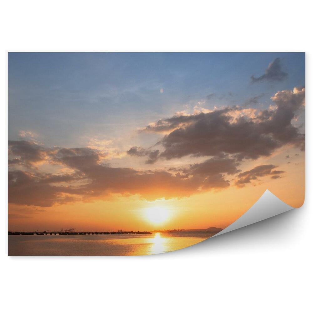 Fototapeta Budovy Západ Slnka Obloha Mraky