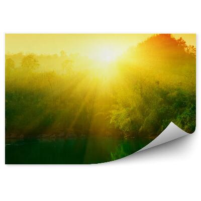 Fototapeta na stenu Západ slnka džungľa Thajsko voda