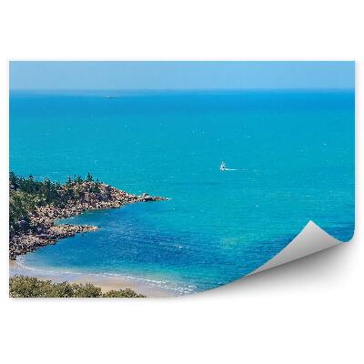 Fototapeta Ostrov more skaly rastliny loď Florencia nebo