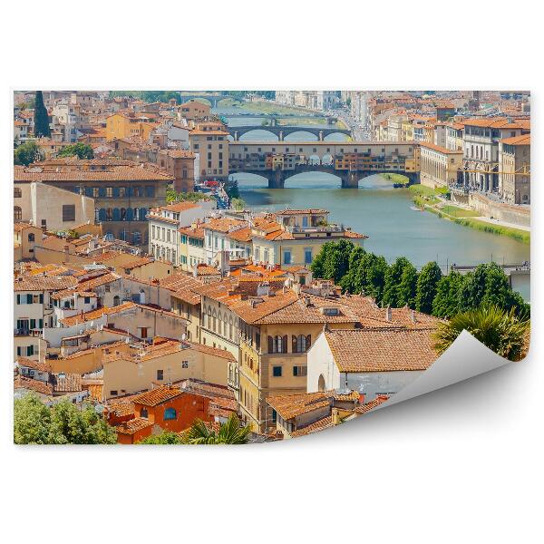 Fototapeta Most pri rieke zlatníkov budovy obloha Florencia