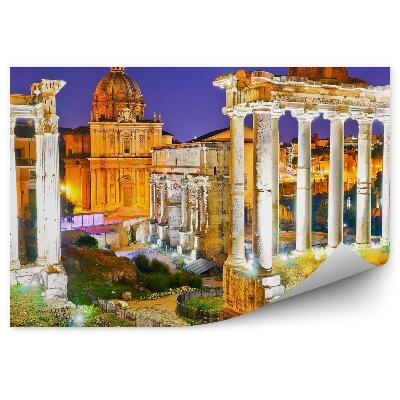 Fototapeta na stenu Osvetljene znamenite rimske ruševine