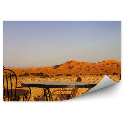 Fototapeta na stenu Stôl Stoličky Terasa Púšť Obloha