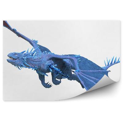 Fototapeta do detskej izby Modrý drak v lete