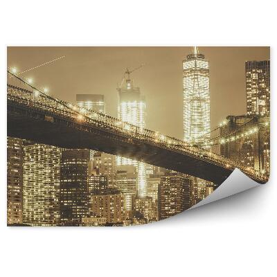 Fototapeta na stenu Architektúra amerika mesto žiara svetlá sépia