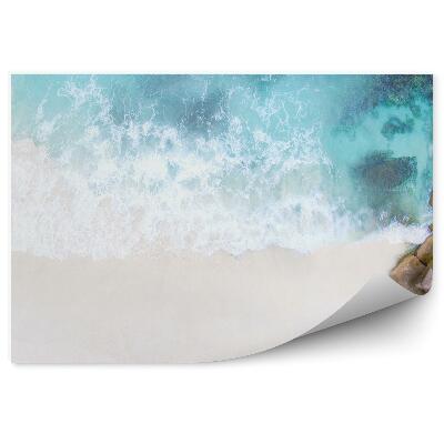 Fototapeta Oceán pláž skaly rastliny Seychely ostrov Mah