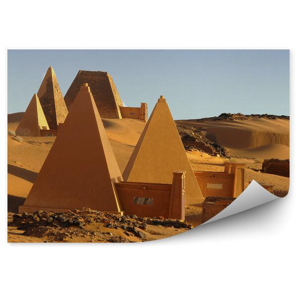 Fototapeta na stenu Piramide spomeniki meroe nubija pesek