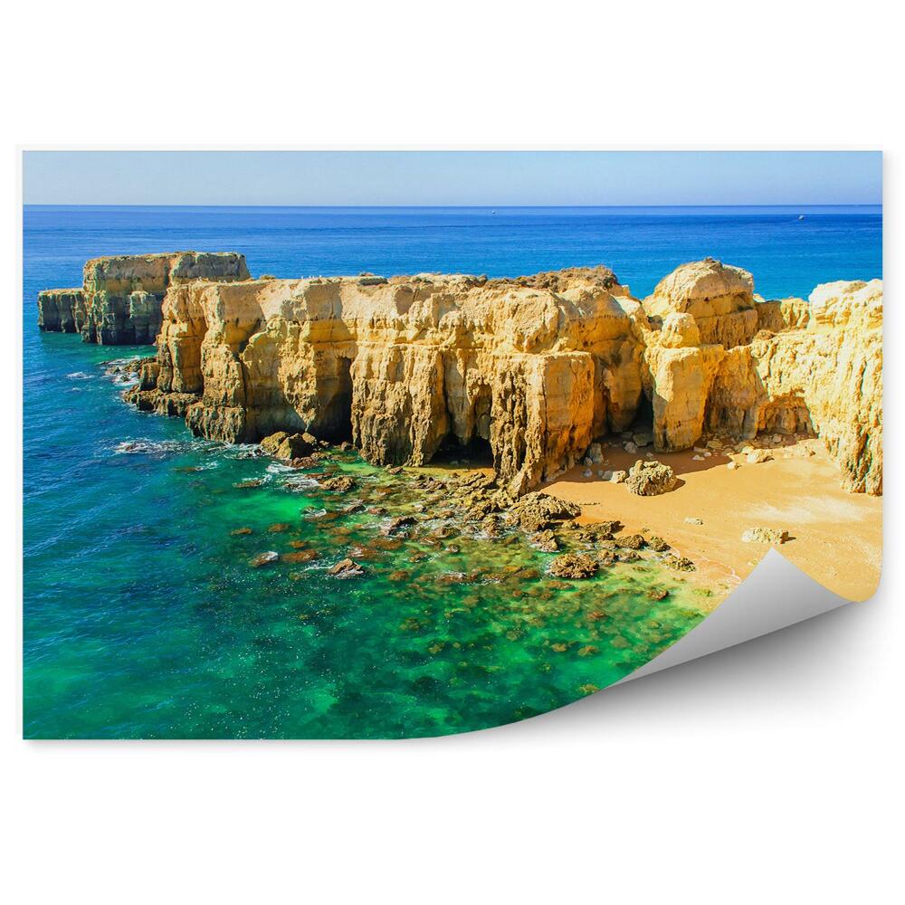 Fototapeta na stenu Skaly Piesočnatá Pláž Krásny Výhľad More Nebo