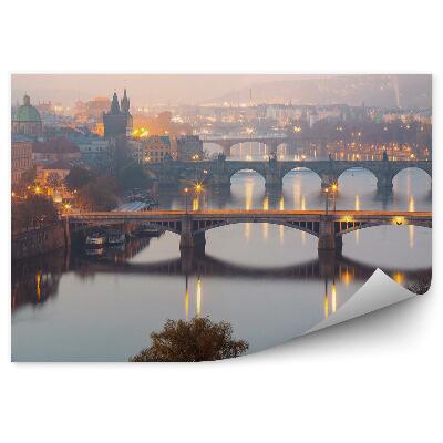 Fototapeta Praga mostovi češka republika megla voda