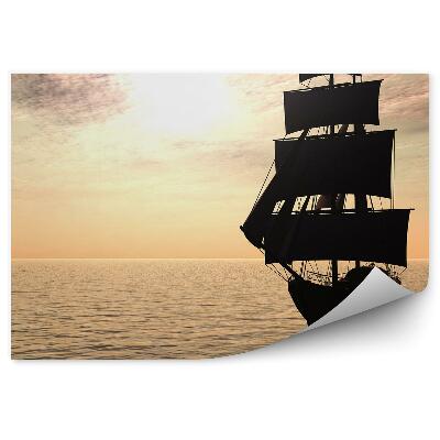 Fototapeta Loď Na Mori Východ Slnka