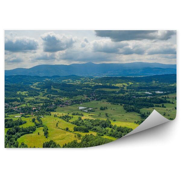 Fototapeta na stenu Zamračená obloha nad horami Krkonoše