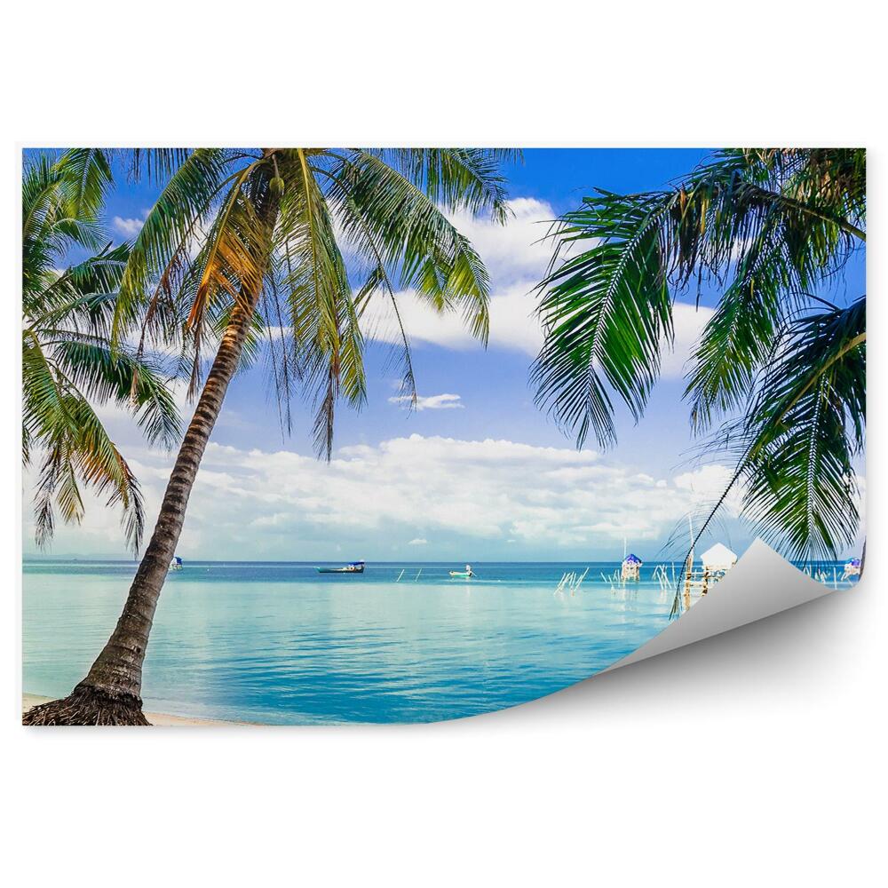 Fototapeta na stenu Tyrkysová voda palmy plážový piesok