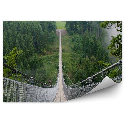 Fototapeta Dlhý visutý most nad priepasťou