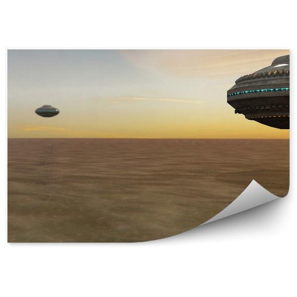 Fototapeta na stenu 3d Ufo Planéta Obloha