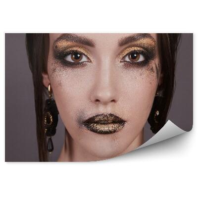 Fototapeta na stenu Portrét Mladej Ženy S Lesklým Make-Upom