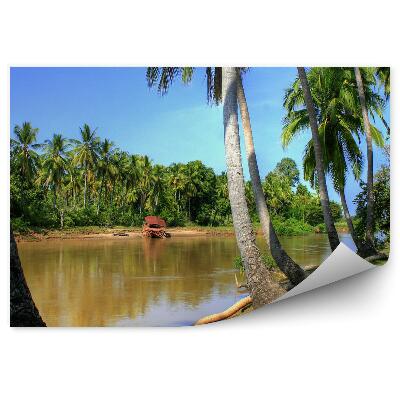 Fototapeta na stenu Chata Lode Palmy Rieka Drift Obloha