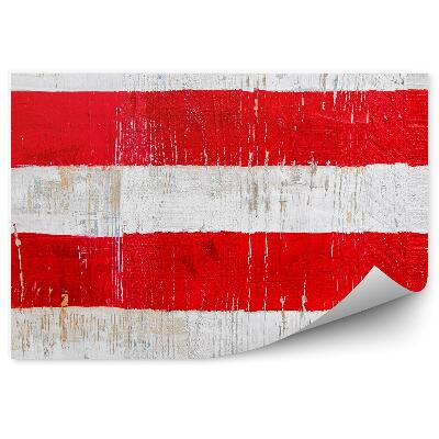 Fototapeta na stenu Vzor vodorovných pruhov biely červený maľovaný