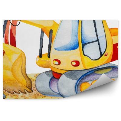 Detská fototapeta Kresba kameňov bagrov pre chlapca