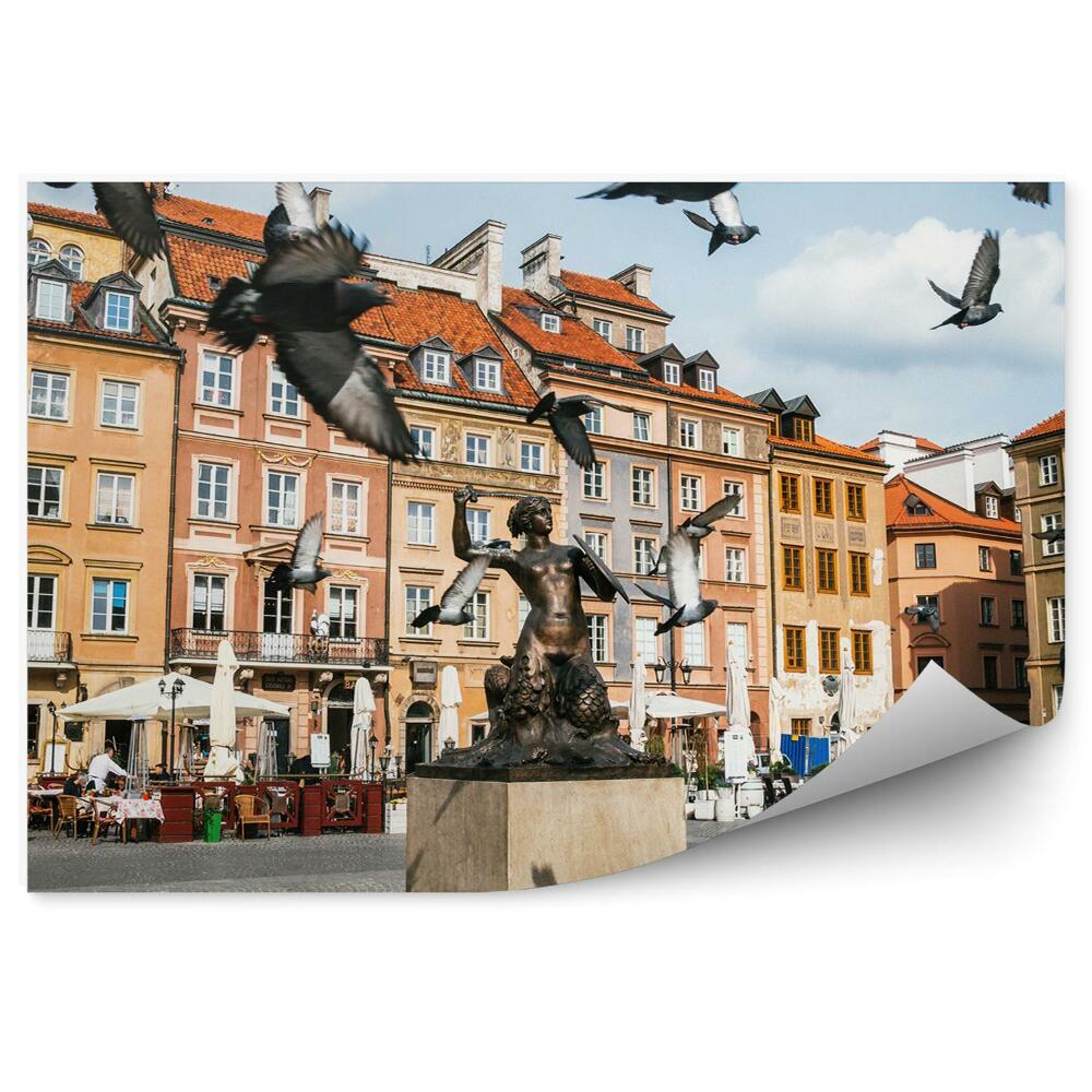 Fototapeta Varšava morská panna staré mesto poľsko