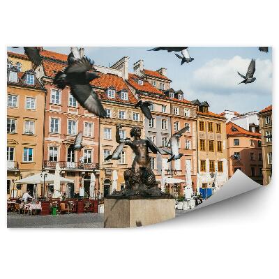 Fototapeta Varšava morská panna staré mesto poľsko