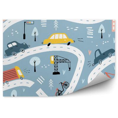 Fototapeta na stenu Mesto autá doprava výstavba doprava ulice