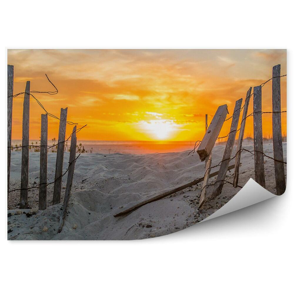 Fototapeta na stenu Skalné Prekážky Pláž Západ Slnka Obloha