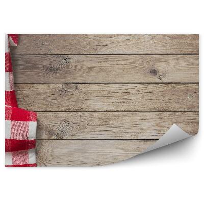 Fototapeta Drevené dosky a kus obrusu