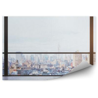 Fototapeta Architektúra mesta pohľad z okna na mrakodrapy