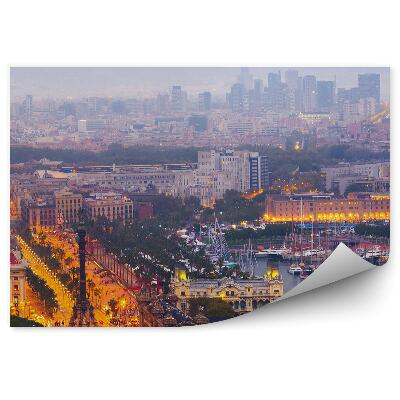 Fototapeta na stenu Port Vell panoráma Barcelony noc