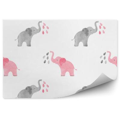 Fototapeta do detskej izby Ružové a sivé slony
