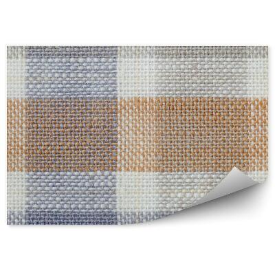 Fototapeta na stenu Textúrovaná látka svetlý károvaný vzor