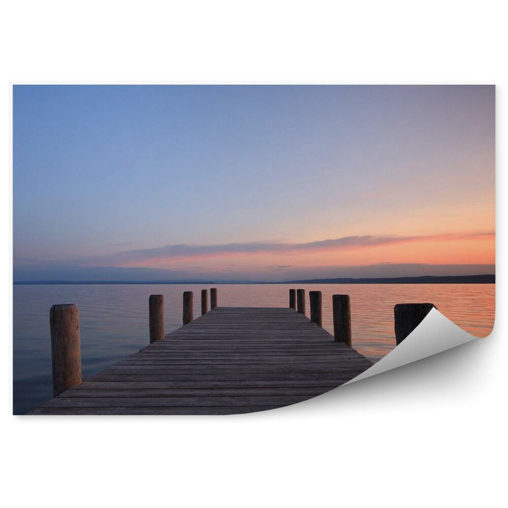 Fototapeta na stenu Západ Slnka Most Jachta Jazero Mraky