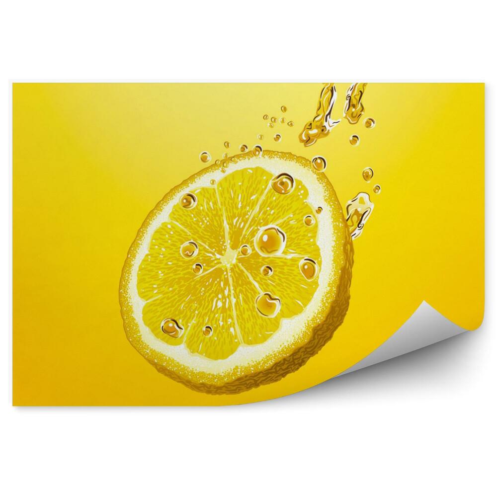 Fototapeta Plátok citróna s bublinkami