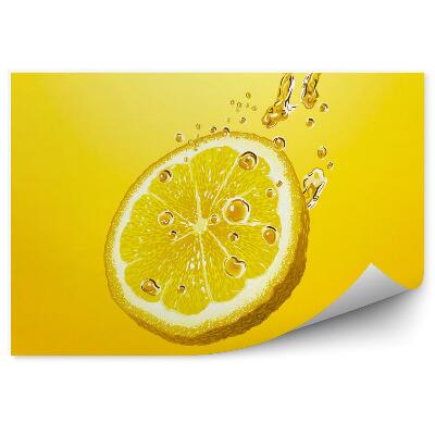 Fototapeta Plátok citróna s bublinkami