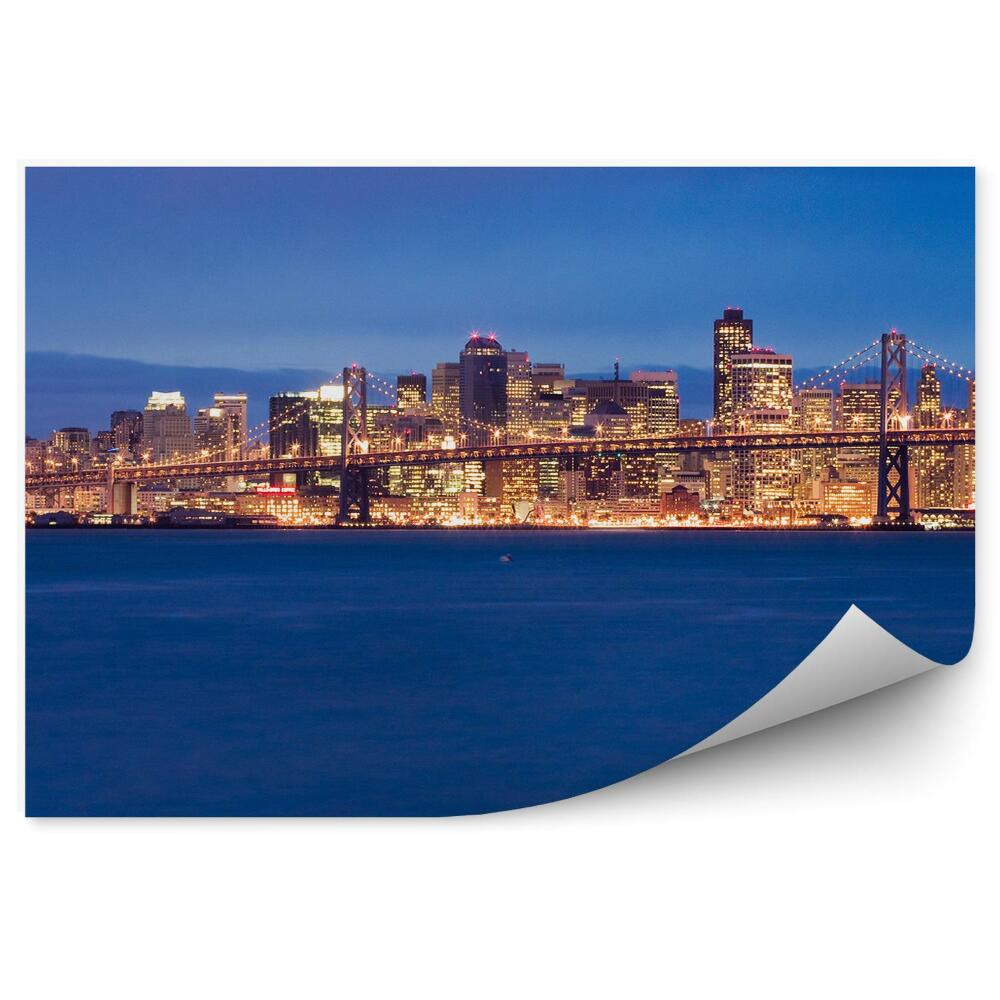 Fototapeta Golden Gate Bridge oceán budovy San Francisco noc