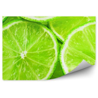 Fototapeta na stenu Plátky limetky čerstvé ovocie zelená iskra