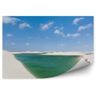 Fototapeta Biele Duny Panoráma Oceán Ľudia Obloha Oblaky