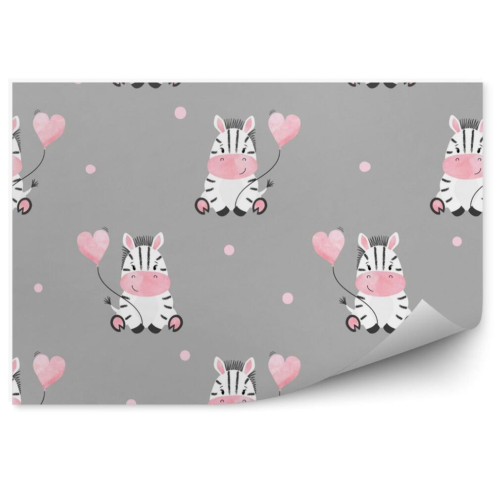 Fototapeta do detskej izby Zebry s balónmi