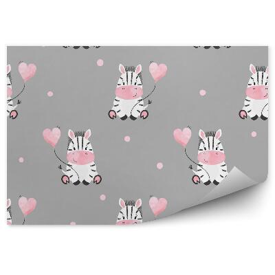 Fototapeta do detskej izby Zebry s balónmi