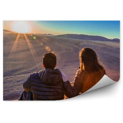 Fototapeta Para Duny Púšť Východ Slnka