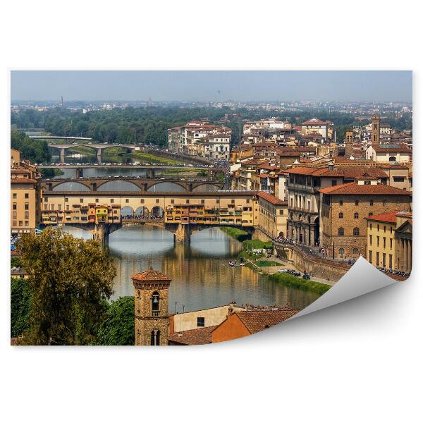 Fototapeta na stenu Goldsmiths' bridge rieka budovy Florencia