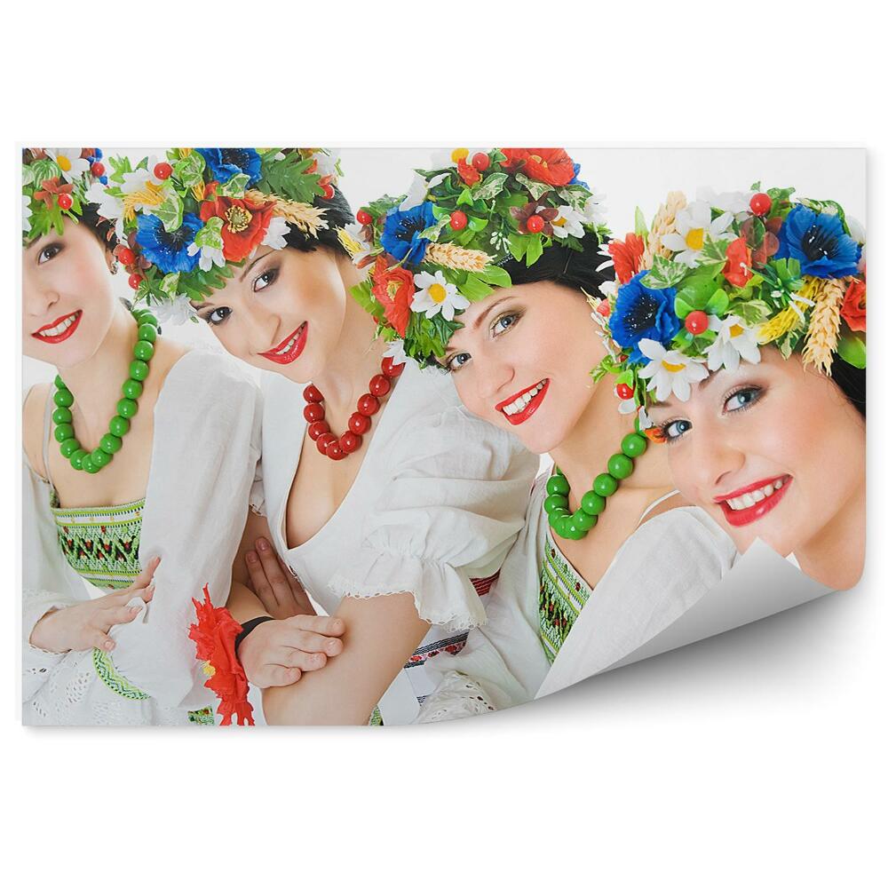 Fototapeta Ukrajinské Tanečnice Kvety Korálky