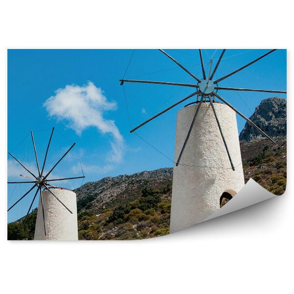 Fototapeta na stenu Otok Kreta hribi mlini na veter