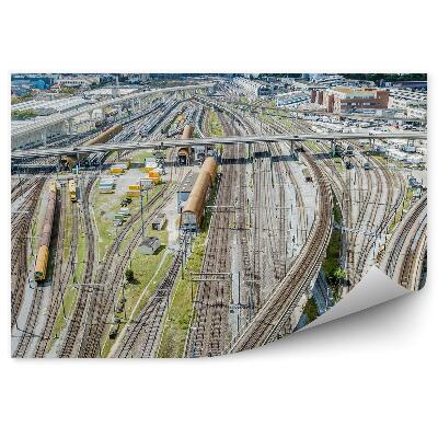 Fototapeta Vlakové Trate Pohľad Z Vtáčej Perspektívy