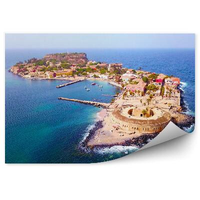 Fototapeta Pohľad z vtáčej perspektívy mesto na ostrove budovy